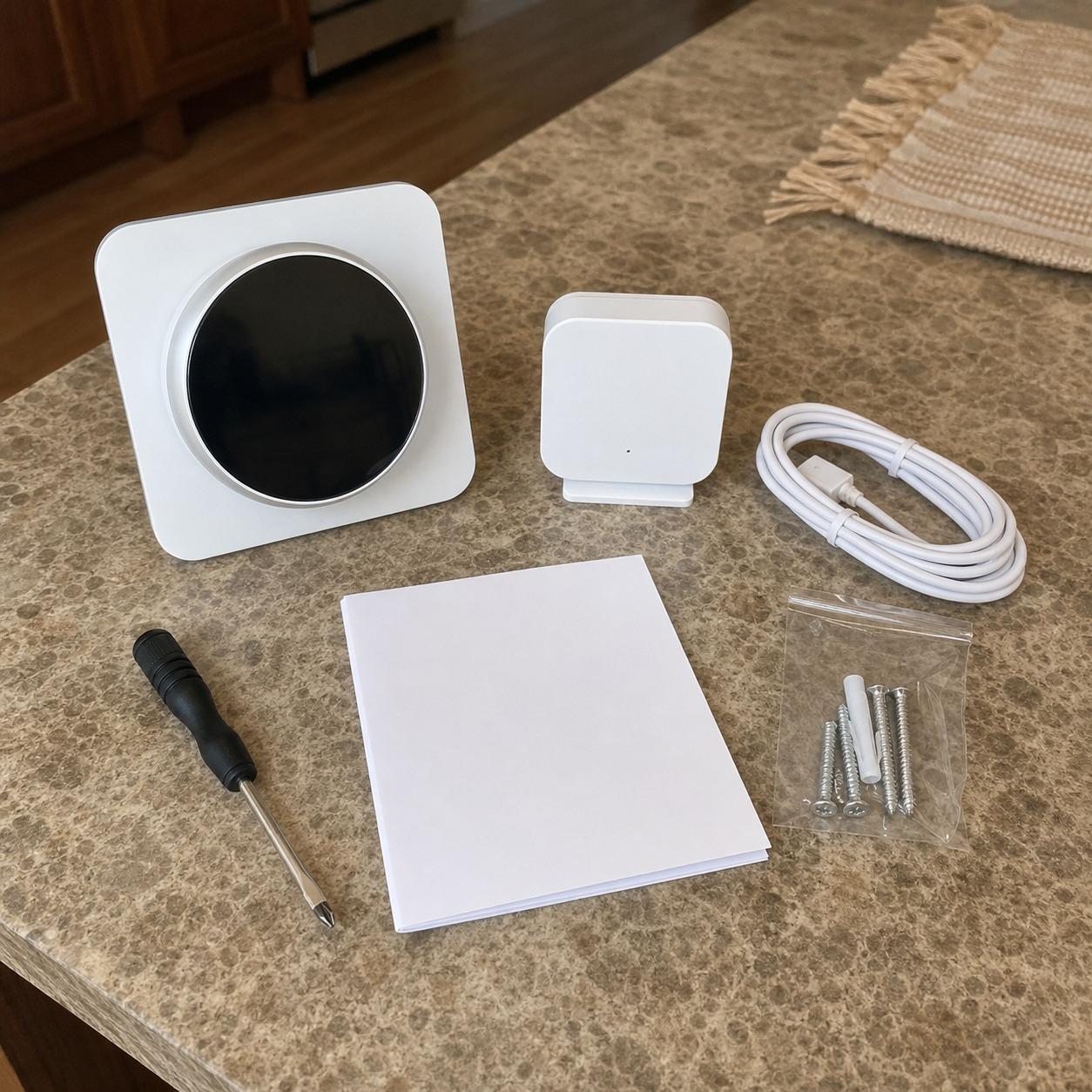 Sold like new Google Nest Learning Thermostat Kit photographed by the seller